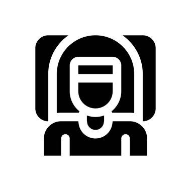 Corona virüsü bağlantılı ateşli hasta katı tasarım yatak vektörü