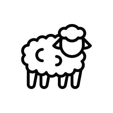 Koyun vektör illüstrasyonu, Paskalya çizgisi tasarım simgesi