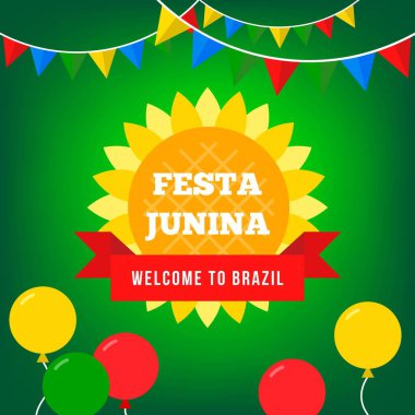 Brezilya 'da festivaller, Festa Junina kutlama poster illüstrasyonu