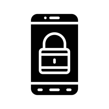 uygulama simgeleri, kilit ekran ve düğme vektörleri ile ilgili cep telefonu ekranını katı tasarım içinde ayarla