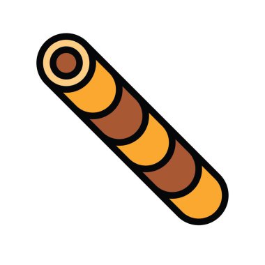 Gofretler, tatlı ve şeker vektörleri, düzenlenebilir vuruşlarla,