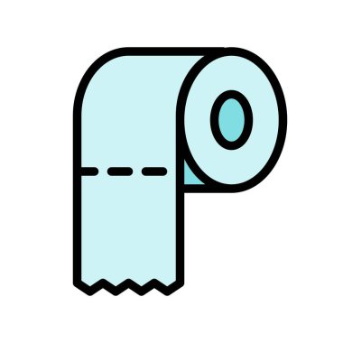 Kağıt rulo vektörü, hijyen dolu biçim simgesi düzenlenebilir vuruş