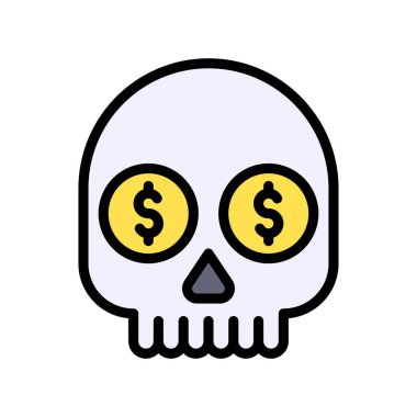 Ekonomik durgunluk ile ilgili erkeklerin kafatası dolar penni ve diş vektörleri ile düzenlenebilir felç