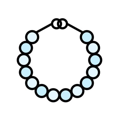 Kolye vektör simgesi, doldurulmuş düzenlenebilir tasarım taslağı