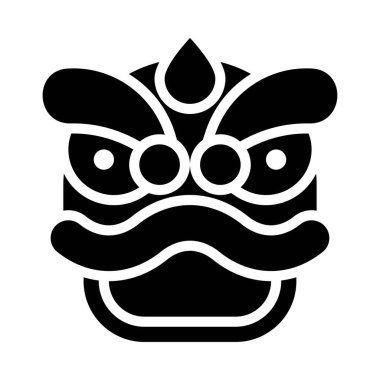 Aslan dansı vektörü, Çin Yeni Yıl katı biçim simgesi