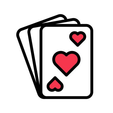 Kart vektörü, Valentine ve aşkla ilgili ana hatlar biçimi simgesi oynanıyor