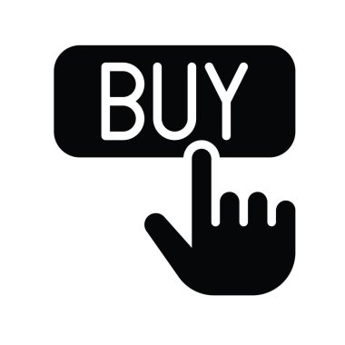 finansman bankacılığı ve parayla ilgili etiket ve el vektörünü katı biçimde satın al