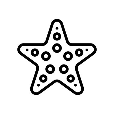 Yaz plajı ya da tatille ilgili yaz mevsimi yıldız balık vektörü doğrusal olarak