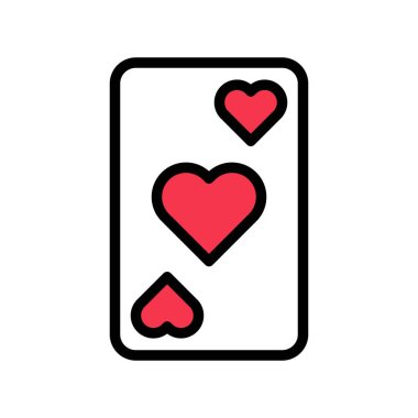 Kart vektörü, Valentine ve aşkla ilgili ana hatlar biçimi simgesi oynanıyor