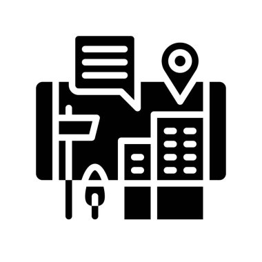 Sanalleştirme vektör illüstrasyonu, gelecekteki teknoloji katı tasarım simgesi