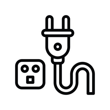 Televizyonlar ve teknoloji, ilgili elektrik kabloları, ve vektörleri doğrusal ya da düzenlenebilir çizimlerde tıkama,