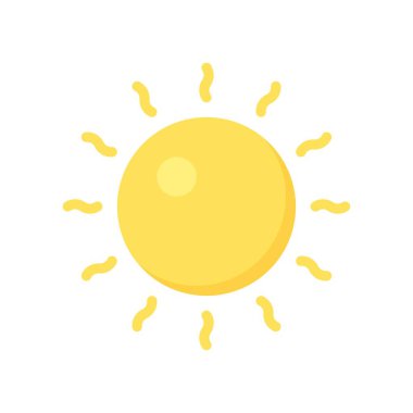 Yaz plajı ya da tatille ilgili plaj güneşi düz bir şekilde parlıyor.