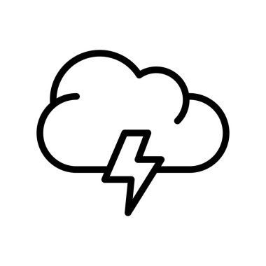 lineal tarzda elektrik şoku veya yıldırım vektörü olan iklimle ilgili bulutlar