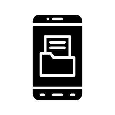 uygulama simgeleri ilgili cep telefonu ekranını dizin içinde sayfa ve katı tasarım vektörlerinde düğme ile ayarladı