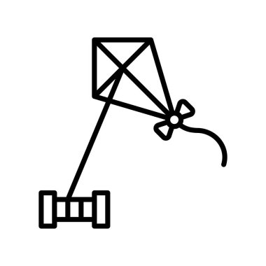 Kiting vektörü, Yaz Tatili ile ilgili satır simgesi