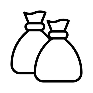 Kirlilikle ilgili torbalar doğrusal biçimdeki çöp vektörleriyle dolu