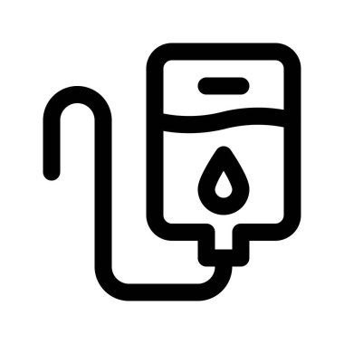 Damlatan siyah ve beyaz basit simge, vektör illüstrasyonu 