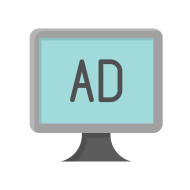 Televizyon ve teknolojiyle ilgili düz dizayn TV vektörü