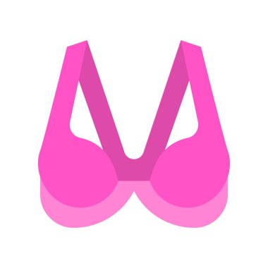 Sütyen veya sütyen vektör çizimi, düz tasarım simgesi