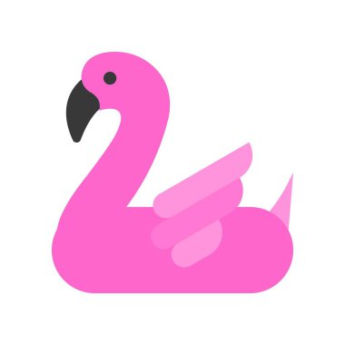 Flamingo vektörü, Summer Party ile ilgili düz biçim simgesi