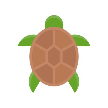 Hawaii ikonu bağlantılı Hawaii kaplumbağası boyun ve bacak vektörü düz stil