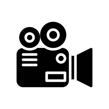 somut tasarım içinde flaş ve ekran vektörleri ile eğlence bağlantılı video kamera