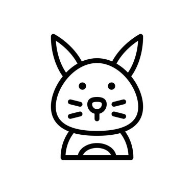 Tavşan vektör illüstrasyonu, Paskalya çizgisi tasarım simgesi