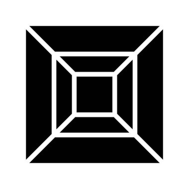 Gemstone vektör çizimi, izole edilmiş katı tasarım simgesi