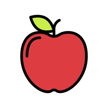 Apple vektörü, okula doldurulmuş biçim simgesine geri dön