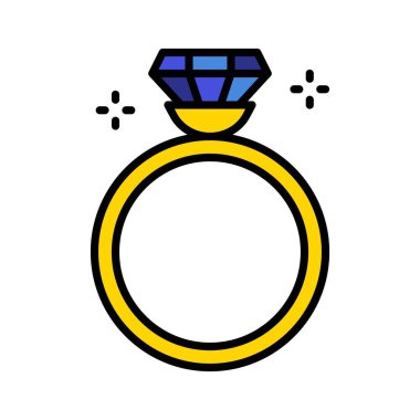 Halka vektör simgesi, doldurulmuş düzenlenebilir tasarım taslağı