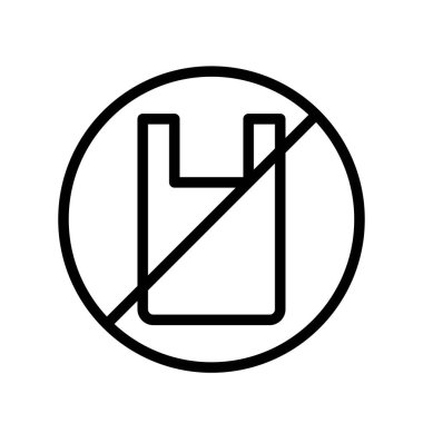 çevreyle ilgili hiçbir kullanım plastik torba veya çizgisel biçiminde yasak vektör