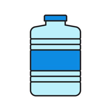 Plastik şişe vektör illüstrasyonu, doldurulmuş düzenlenebilir tasarım ana hatları simgesi