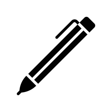 Mekanik kalem vektörü, okula geri dön katı tasarım simgesi