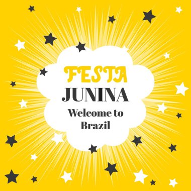 Brezilya 'da festivaller, Festa Junina kutlama poster illüstrasyonu