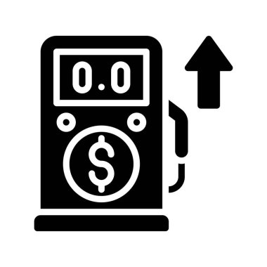 Ekonomik durgunlukla ilgili benzin pompası ve dolar penni vektörleri sağlam tasarım