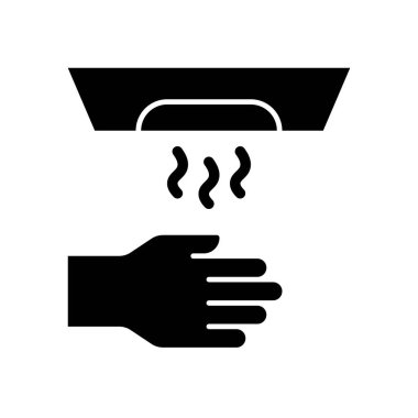 El yıkama vektörü çizimi, hijyen katı tasarım simgesi 