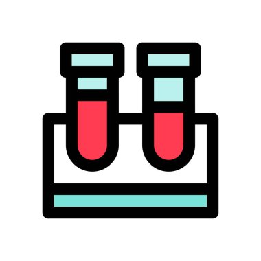 Corona virüsü ile ilgili test tüpleri vektörü düzenlenebilir felçli