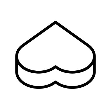 Kalp kutusu çizimi, satır tasarımı düzenlenebilir ana hatları