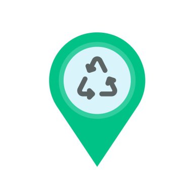 konum veya navigatör vektörü üzerinde düz biçimli çevreyle ilgili geri dönüşüm işareti