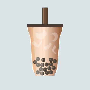 Kabarcık çayı veya İnci çayı vektör illüstrasyonu