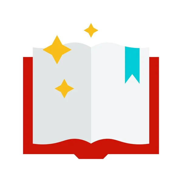 Libro Hechizos Vector Magia Icono Diseño Plano Relacionado — Vector de stock