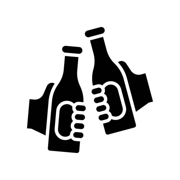 Cheers Vecteur Été Partie Liée Icône Style Solide — Image vectorielle