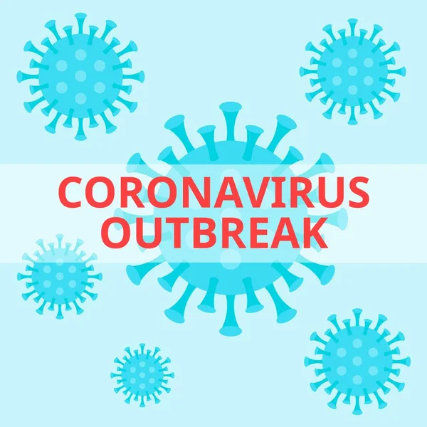 Coronavirus Enfermedades Infecciosas Peligro Brote Virus Con Bacterias Vectores Ilustración — Vector de stock