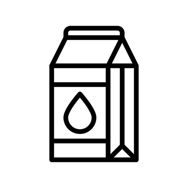 Melk Vector Illustratie Dranklijn Ontwerp Icoon — Stockvector