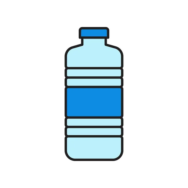 Plastic Fles Vector Illustratie Gevuld Ontwerp Bewerkbare Omtrek Pictogram — Stockvector