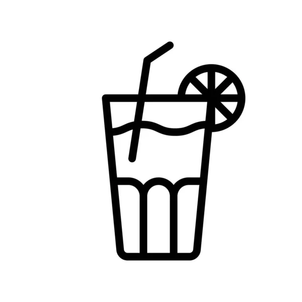 Εικονογράφηση Φορέα Χυμό Πορτοκαλιού Beverage Γραμμή Σχεδιασμού Εικονίδιο — Διανυσματικό Αρχείο