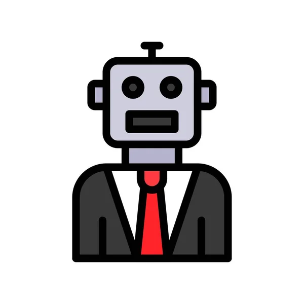 Robot Vector Robótica Relacionados Con Icono Estilo Lleno — Vector de stock