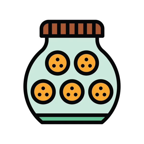 Cookies Jars Related Sweet Candy Vectors Editable Strokes — стоковый вектор