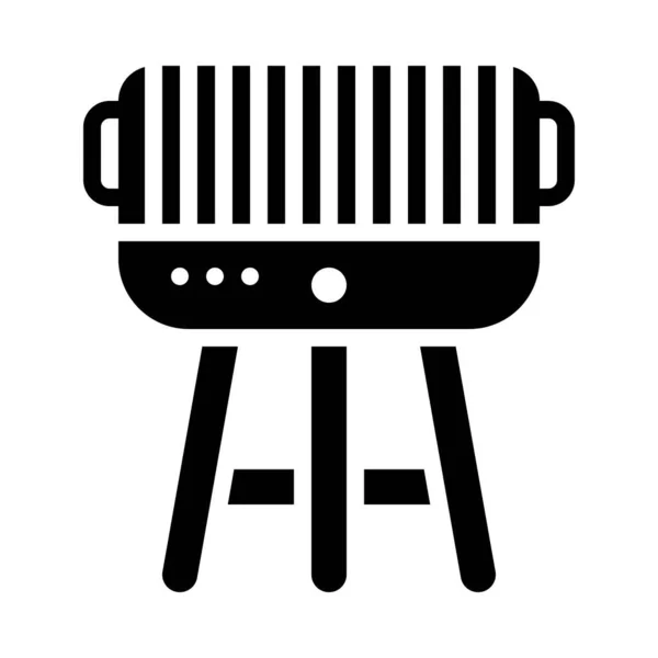Grill Grill Vektor Barbecue Verwandte Solide Design Ikone — Stockvektor