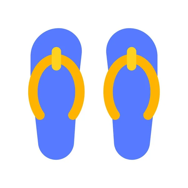 Flip Flops Vector Summer Party Related Flat Style Icon — 스톡 벡터